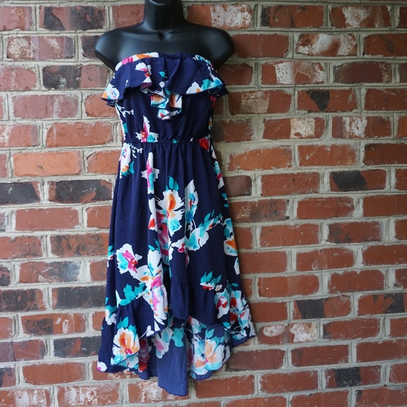 My Michelle Dresses & Skirts - MyMichelle Strapless Floral High-Low Dress